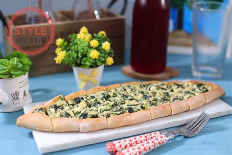 spinach-and-feta-cheese-turkish-flat-bread-pide image