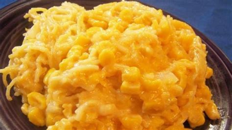 cheesy-spaghetti-corn-casserole-recipe-keeprecipes image