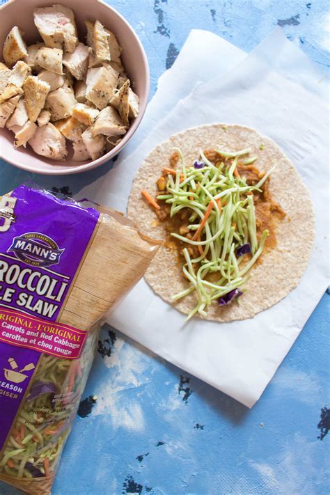 spicy-peanut-chicken-wraps-with-broccoli-slaw-meal image