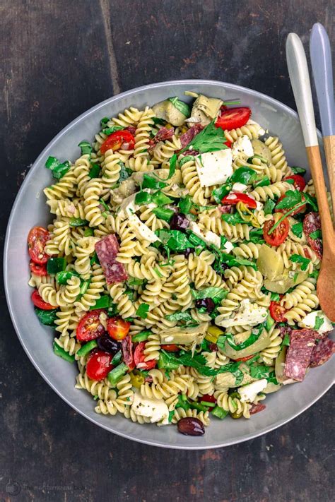 loaded-italian-pasta-salad-recipe-the-mediterranean image