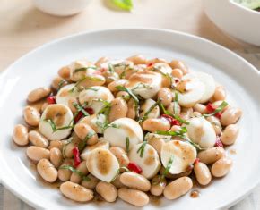 white-bean-and-fresh-mozzarella-salad-with-basil image