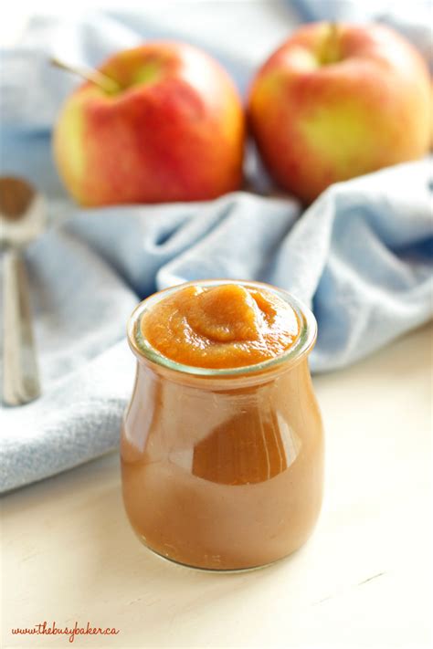 healthy-2-ingredient-crock-pot-apple-butter-the-busy-baker image