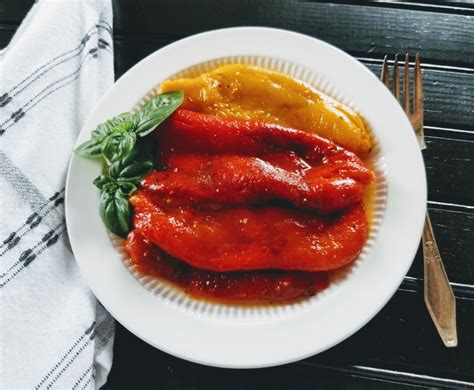 marinated-roasted-red-peppers-chef-donna-at-home image