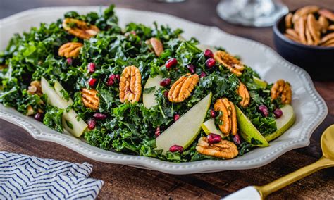pecan-pear-pomegranate-and-kale-salad-food-channel image