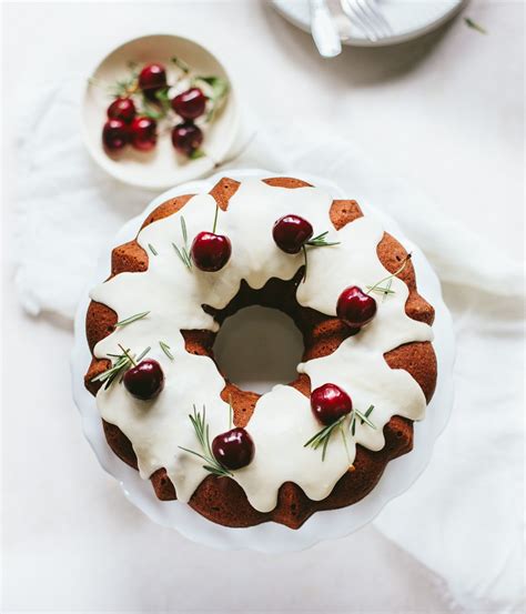 cherry-olive-oil-bundt-cake-familystyle-food image