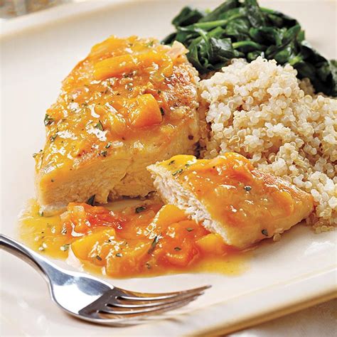 seared-chicken-with-apricot-sauce-eatingwell image