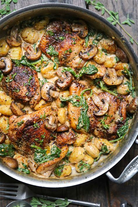 creamy-chicken-and-gnocchi-one-pan-30-minute-meal image