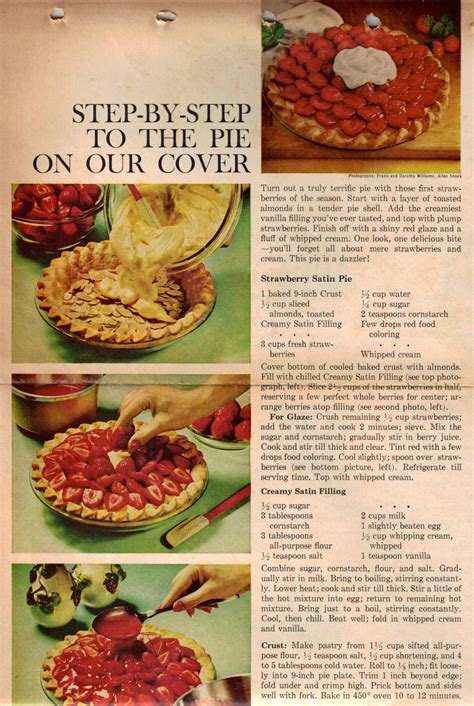 strawberry-satin-pie-vintage-recipe-clipping image