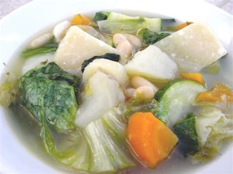 vegetable-soup-with-escarole-and-beans-cooking image
