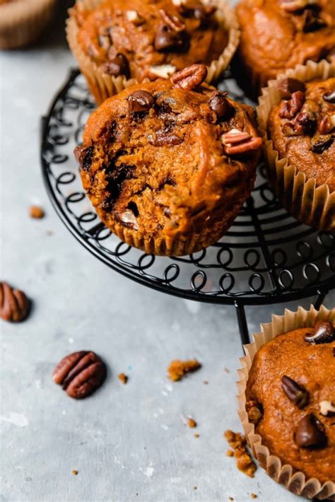 gluten-free-pumpkin-chocolate-chip-muffins-the-real image