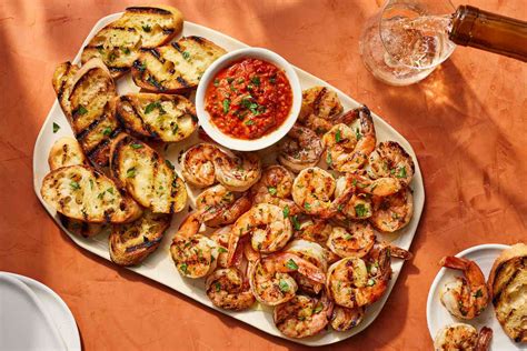 grilled-shrimp-cocktail-with-fresh-tomato-cocktail-sauce image
