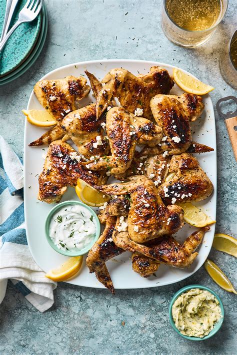 greek-style-grilled-chicken-wings-olive-mango image