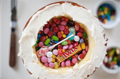 a-candy-filled-piata-cake-that-hides-treats-inside image