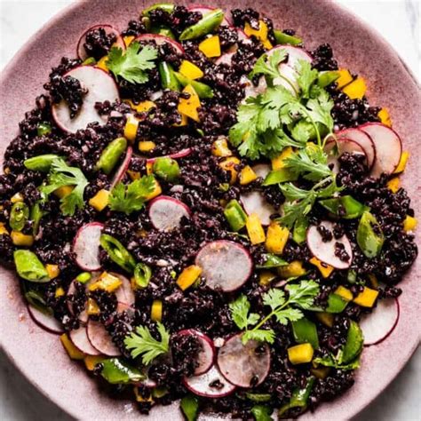 black-rice-salad-recipe-with-asian-flavors-foolproof image