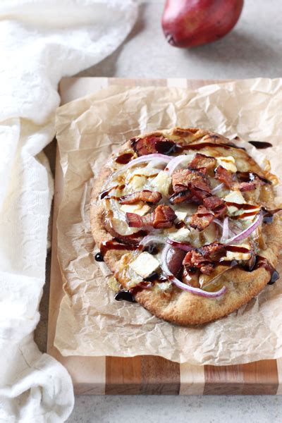 bacon-brie-and-pear-flatbreads-cook-nourish-bliss image