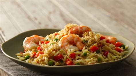 lemon-and-herb-crusted-orzo-and-shrimp image