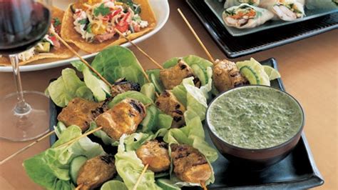 indian-spiced-chicken-kebabs-with-cilantro-mint-chutney-bon image
