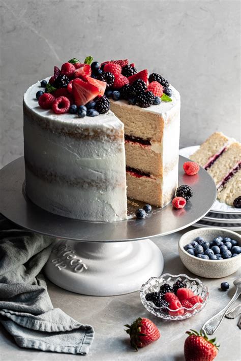 vegan-berry-vanilla-layer-cake-crumbs-caramel image