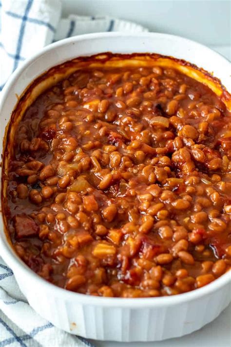 easy-baked-beans-with-bacon-and-brown-sugar-the image