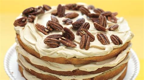 banana-layer-cake-with-caramel-cream-and-pecans image