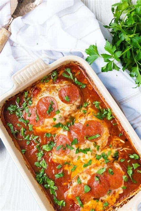 pizza-chicken-one-pan-5-ingredients-rachel-cooks image