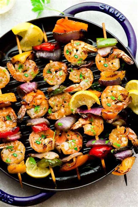 grilled-lemon-garlic-butter-shrimp-with-vegetables-the image