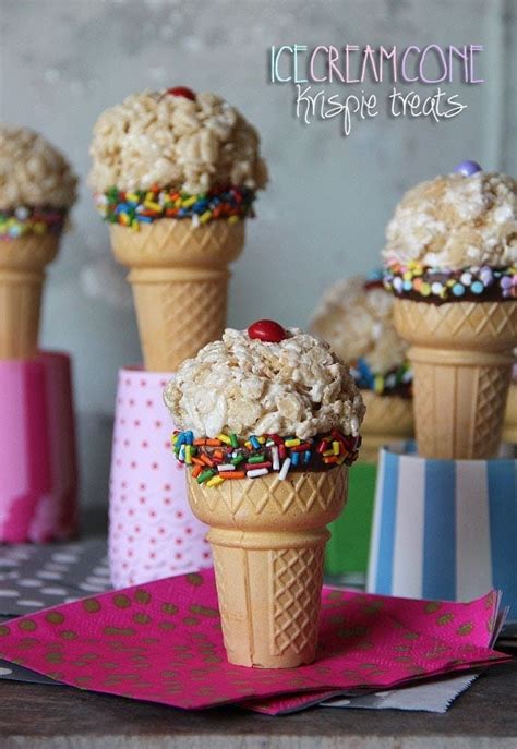 ice-cream-cone-krispie-treats-a-cute-rice-krispie-treat image