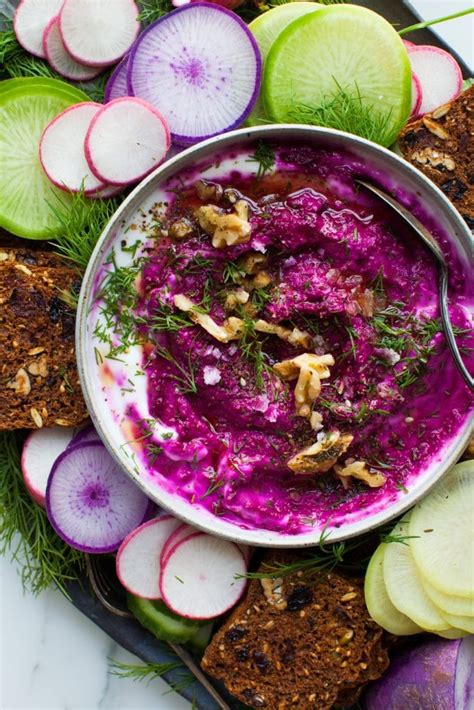 the-best-roasted-beet-and-walnut-dip-simple-bites image