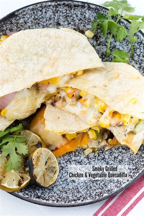 smoky-grilled-chicken-vegetable-quesadillas image