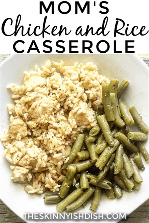 moms-chicken-and-rice-casserole-the-skinnyish-dish image