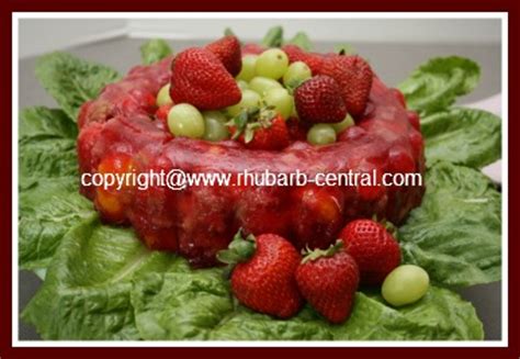 gelatinjello-rhubarb-salad-recipe-with-strawberries image