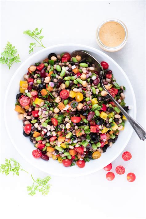 rainbow-bean-salad-with-sweet-and-sour-dressing image