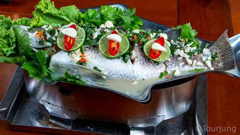 thai-steamed-fish-with-lime-recipe-pla-krapong-neung image