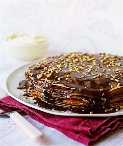 chocolate-and-hazelnut-pancake-cake-delicious image