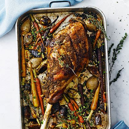 slow-roasted-leg-of-lamb-with-spring-vegetables image