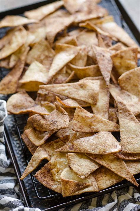 baked-cinnamon-sugar-tortilla-chips-homemade-snack image