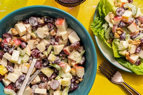 apple-salad-recipe-with-grapes-walnuts-and-creamy image