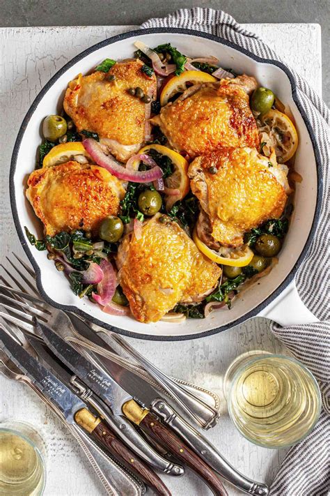 sicilian-skillet-chicken-with-lemon-olives-and-capers-simply image