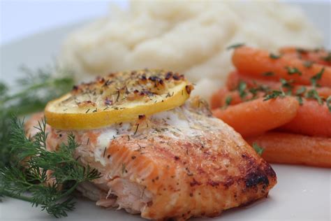 herb-baked-salmon-with-garlic-herbed-mashed image