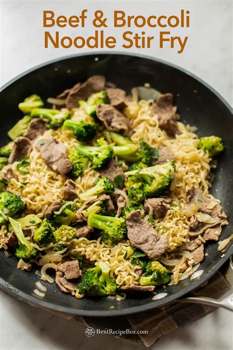 beef-broccoli-noodles-stir-fry-recipe-ramen-hack-best image