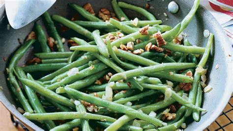 green-beans-with-brown-butter-pecans-finecooking image