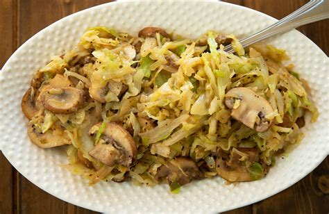 easy-fried-cabbage-recipe-with-mushrooms image