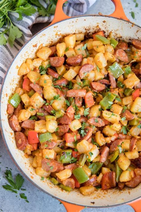 sausage-and-potato-breakfast-hash-yellow-bliss-road image