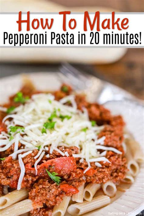 pepperoni-pasta-recipe-easy-and-frugal-20-minute-dinner image
