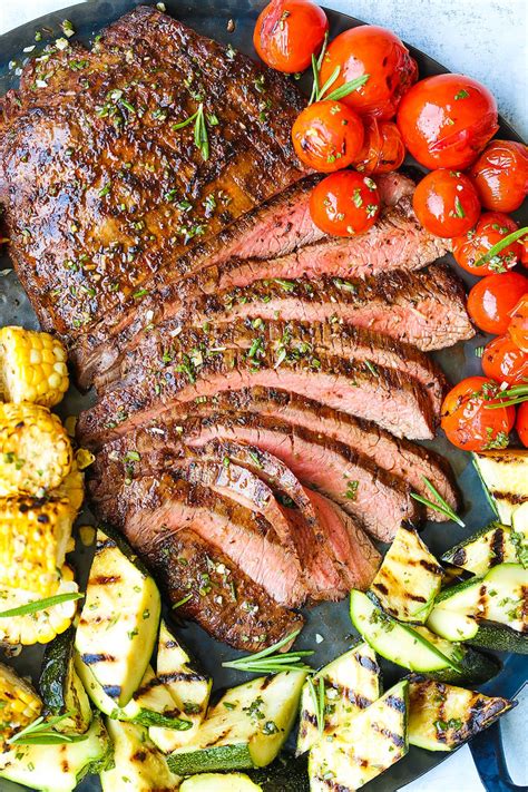 grilled-flank-steak-and-vegetables-damn-delicious image