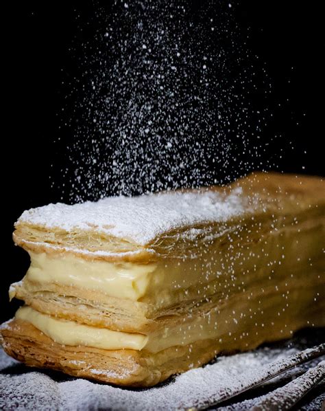 napoleon-dessert-mille-feuille-cream-pastry-of-batter image
