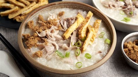 chicken-congee-in-slow-cooker-chinese-breakfast-the image