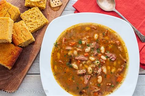 smoked-turkey-bean-soup-recipe-rivals-traditional image