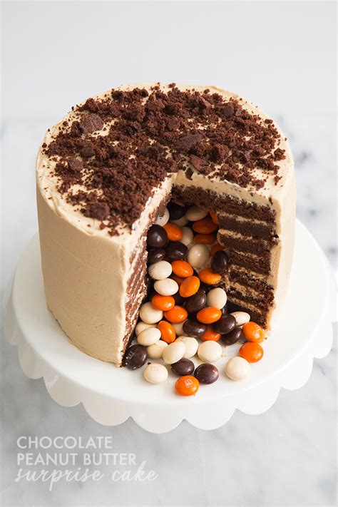 chocolate-peanut-butter-surprise-cake-the-little image