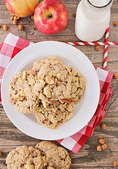caramel-apple-oatmeal-cookies-somewhat-simple image